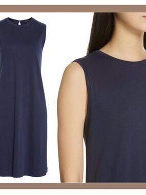 Eileen Fisher fluid tencel dress and cardigan